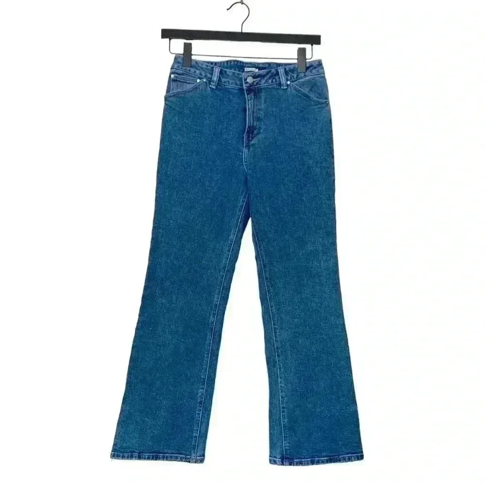 Cotton Ginny petite Vintage heavy weight denim, wide leg, high rise jeans